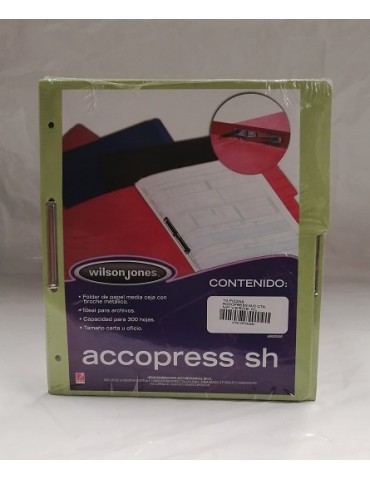 FOLDER C/BROCHE ACCO WILSONJONES T/C VERDE C/10PZ P4558  X/9