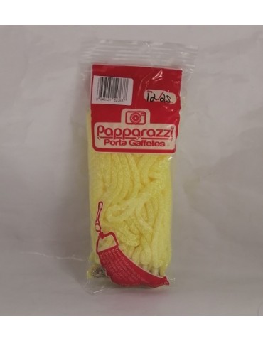 CORDON PAPARAZZI MACRAME AMARILLO NEON C/25PZ