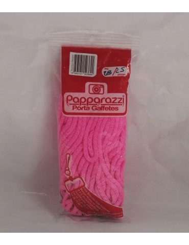 CORDON PAPARAZZI MACRAME ROSA NEON C/25PZ