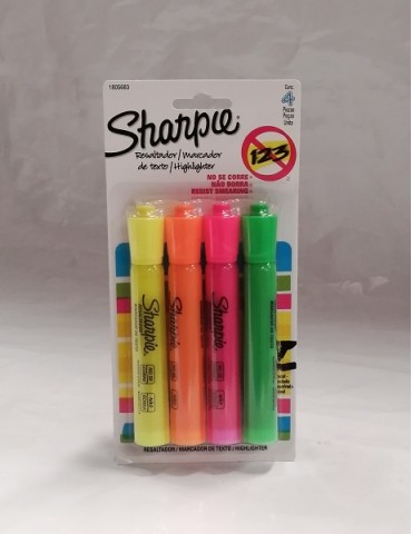 MARCATEXTO SHARPIE BASICOS BLC/4PZ 1805683   X/36