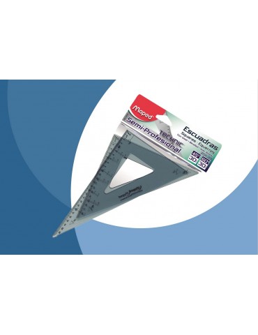 ESCUADRA SILCO/MAPED C/GRADO HUMO 30CM 2011J030G     X/6