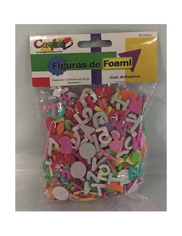 FIGURAS ADH.FOAMI CONFETTI LETRAS 20GRS 1016