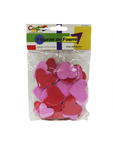FIGURAS ADH.FOAMI CONFETTI CORAZONES 20GRS 1021