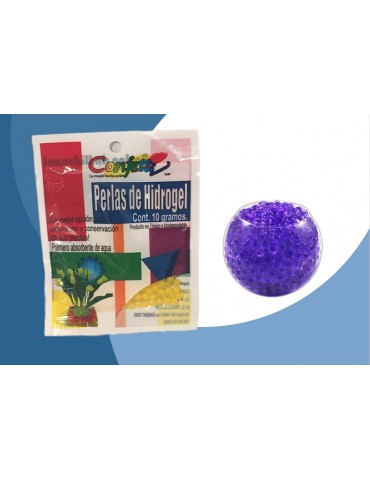PERLAS DE HIDROGEL CONFETTI 10GRS MORADO 4007     X/25