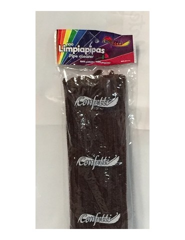 LIMPIA PIPAS CONFETTI CAFE OBSCURO 137 C/100PZ