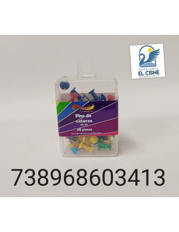 PINS CONFETTI COLORES C/50PZ