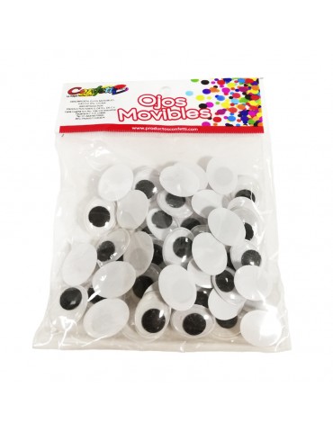OJOS MOVIBLES CONFETTI 14X18 C/50PZ