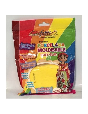***PASTA DE PORCELANA CONFETTI AMARILLO 125GRS PM-112