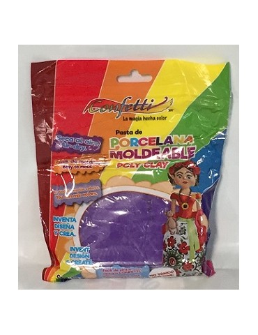 ***PASTA DE PORCELANA CONFETTI MORADO 125GRS PM-124