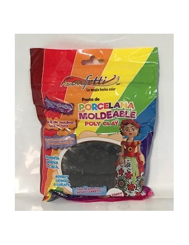***PASTA DE PORCELANA CONFETTI NEGRO 125GRS PM-139