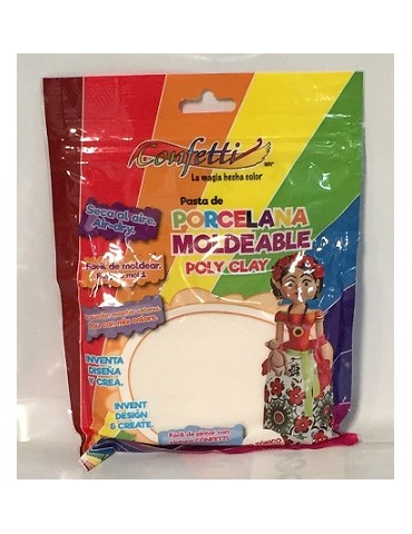 ***PASTA DE PORCELANA CONFETTI BLANCO 125GRS PM-110