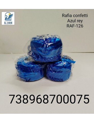 RAFIA CONFETTI AZUL REY 100GRS 126      X/200