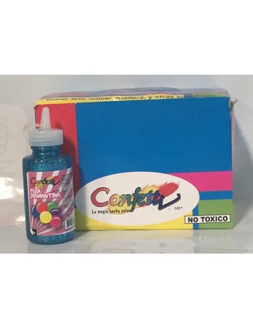 PEGADIAMANTINA CONFETTI AZUL 60ML 806