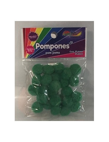 POMPOM CONFETTI 13 VDE BANDERA  C/25PZ