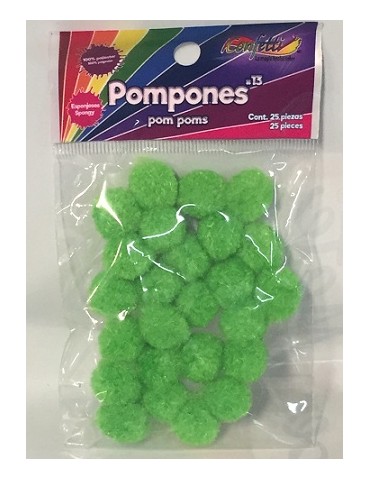 POMPOM CONFETTI 13 VDE LIMON C/25PZ