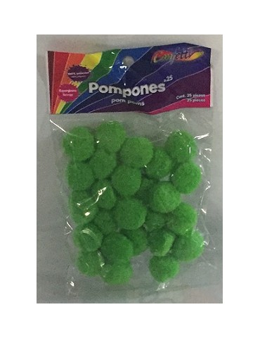 POMPOM CONFETTI 25 VDE LIMON C/25PZ