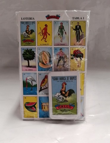LOTERIA GALLO GRANDE C/20 TABLAS     X/80