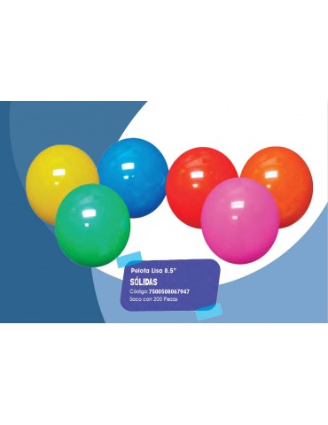 PELOTA PAYASO YOKER S/DECORAR SOLIDOS       X/200