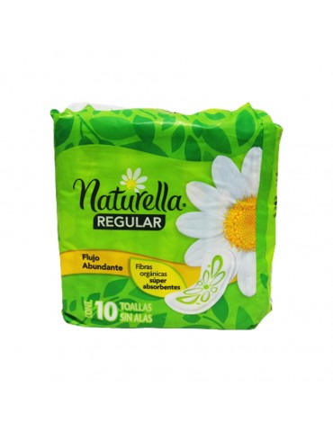 TOALLAS NATURELLA REGULAR S/ALAS C/10PZ     X/12