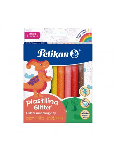 PLASTILINA PELIKAN GLITTER C/10PZ        X/40