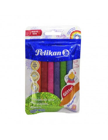 PELICRAYON JUMBO TRIANGULAR C/GLITTER C/6      X/120