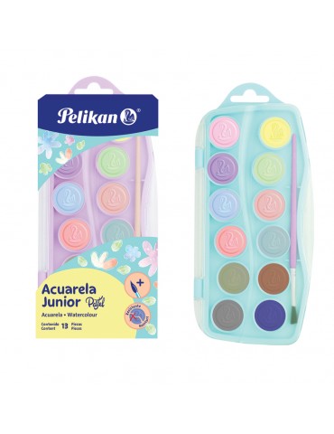 ACUARELA PELIKAN JUNIOR PASTEL C/12PZ      X/50