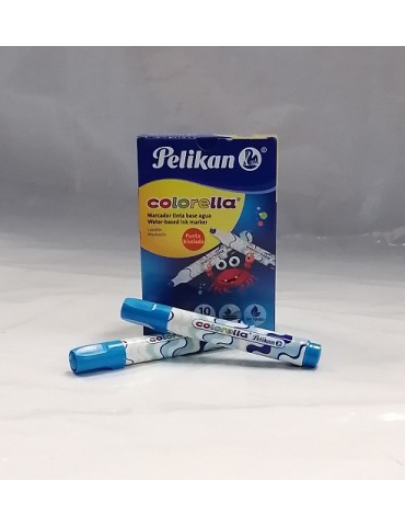 MARCADOR PELIKAN COLORELLA AZUL CLARO C/10      X/48