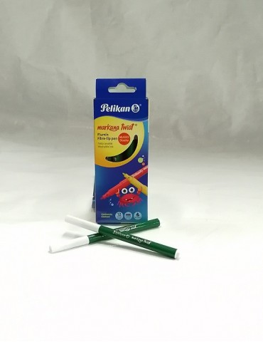PLUMONES PELIKAN MARKANA TWIST VERDE C/12     X/100