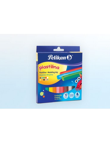PLASTILINA PELIKAN COLORES C/10PZ        X/40