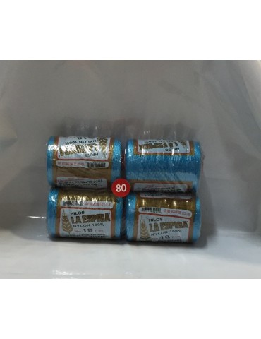 HILO NYLON ESPIGA AZUL 80 200GRS C/4PZ