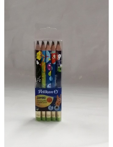 LAPIZ PELIKAN TRIANGULAR JUMBO C/DISEÑO C/10PZ      X/50