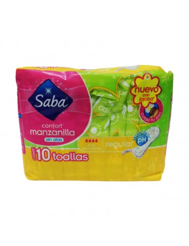 TOALLAS SABA CONFORT S/ALAS C/10PZ     X/10