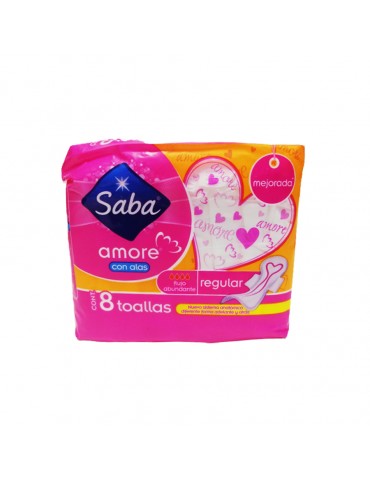 TOALLAS SABA AMORE C/ALAS 8PZ     X/8