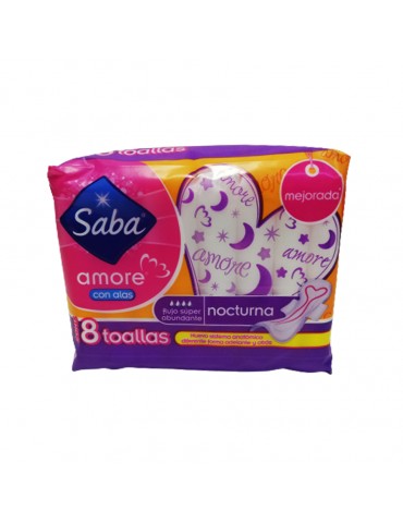 TOALLAS SABA AMORE NOCTURNA C/ALAS 8PZ     X/10