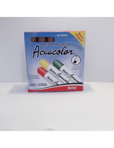 MARCADOR AQUA COLOR CAFE C/12PZ   X/12