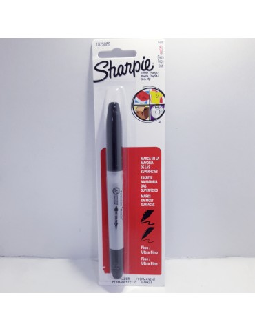MARCADOR SHARPIE 2 PUNTAS NEGRO BLC/1PZ 1825089    X/36
