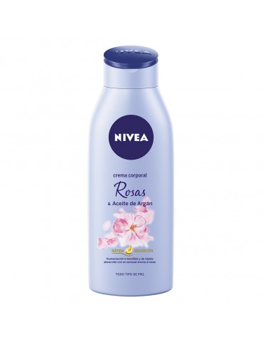 CREMA NIVEA MILK ROSAS Y ARGAN 200ML     X/12