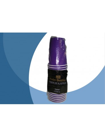 VASO PLASTICO AMSCAN MORADO 12OZ C/20PZ 7105
