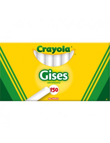 GIS CRAYOLA BLANCOS ANTIPOLVO C/150PZ     X/20