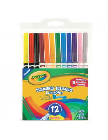 PLUMONES CRAYOLA SUPERTIPS DELGADO C/12     X/24