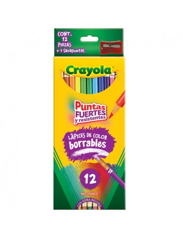 COLORES CRAYOLA 12 LARGOS BORRABLES     X/48