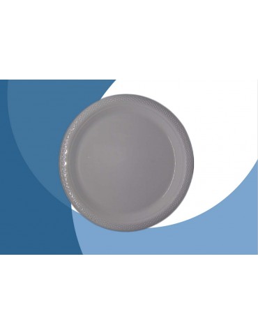 PLATO PLASTICO AMSCAN BLANCO 7" C/20PZ 7103