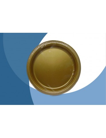 PLATO PLASTICO AMSCAN ORO 7" C/20PZ 7103