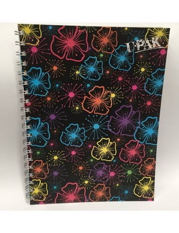 CUADERNO DIPAK PROF. GLADIADOR FLORES NEON 5MM     X/24