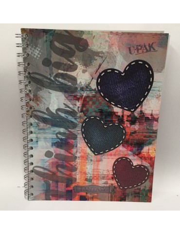 CUADERNO DIPAK PROF. GLADIADOR FANTASY HEARTH 5MM       X/24