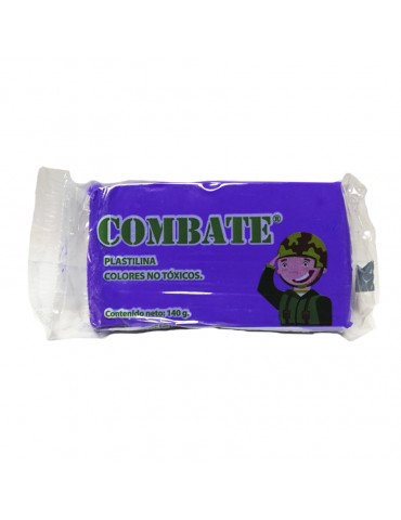 PLASTILINA COMBATE VIOLETA BARRA     X/100