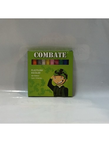 PLASTILINA COMBATE COLORES C/10PZ     X/50