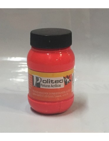 PINTURA POLITEC ACRILICA ROJO FLUOR 802 100ML  X/36