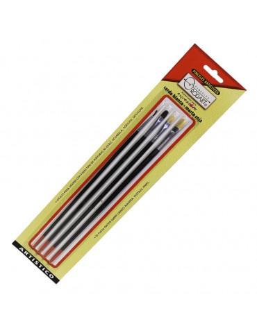 PINCELES RODART NARANJA MARTA ROJA C/4PZ