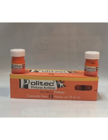 PINTURA POLITEC NARANJA 308 20ML C/12PZ